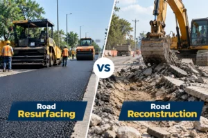 road resurfacing vs reconstruction